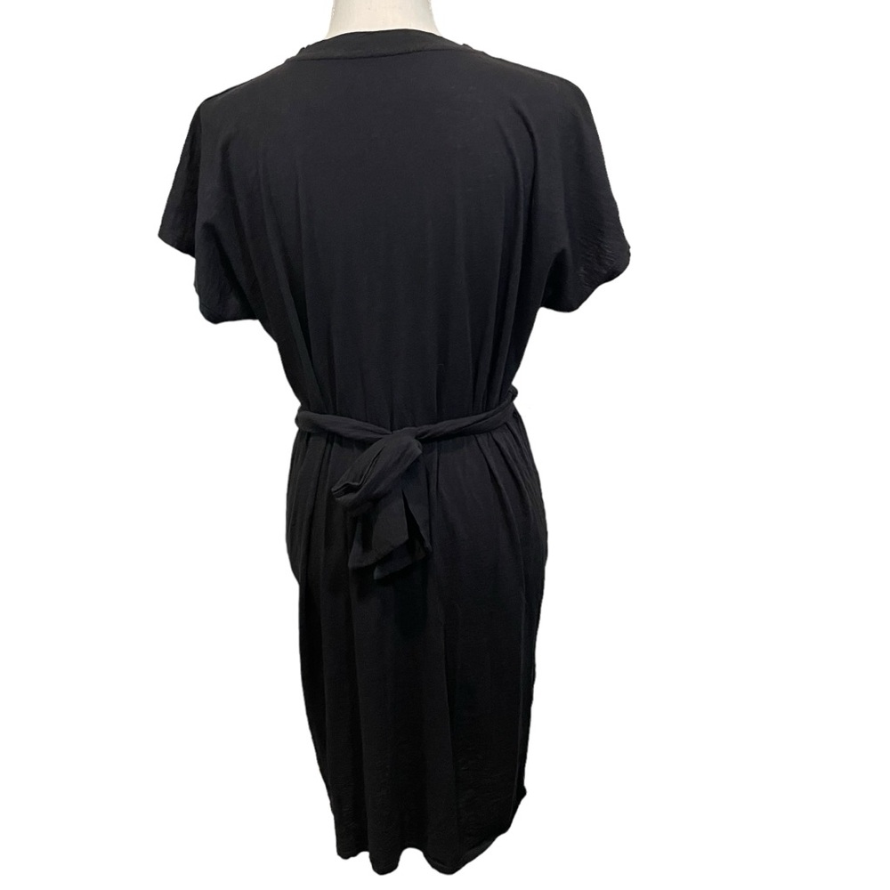 Velvet by Graham and Spencer Vintage Slub Black Wrap Dress. Size S - Picture 2 of 9